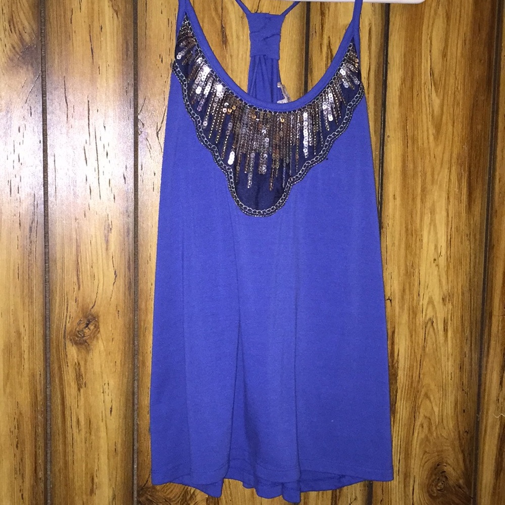 Sequined Racerback Top